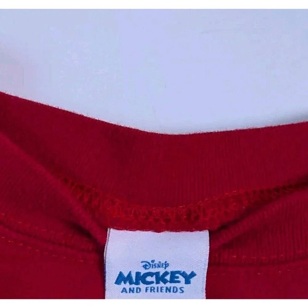 Disney Mickey and Friends Pullover Red sweater crew neck Large EUC